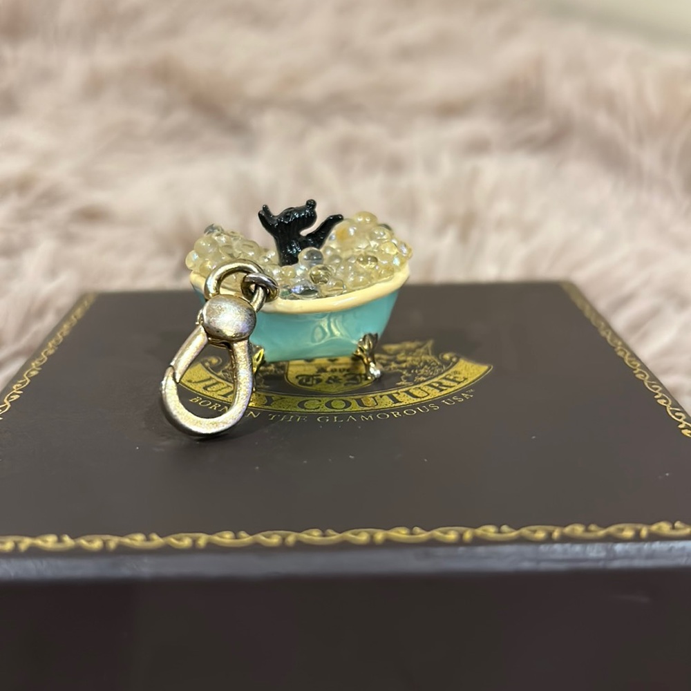 Juicy Couture Scottie Dog Yorkie Pup In Bubble Bath Charm